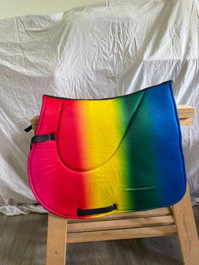 Zadeldekje regenboog pony maat